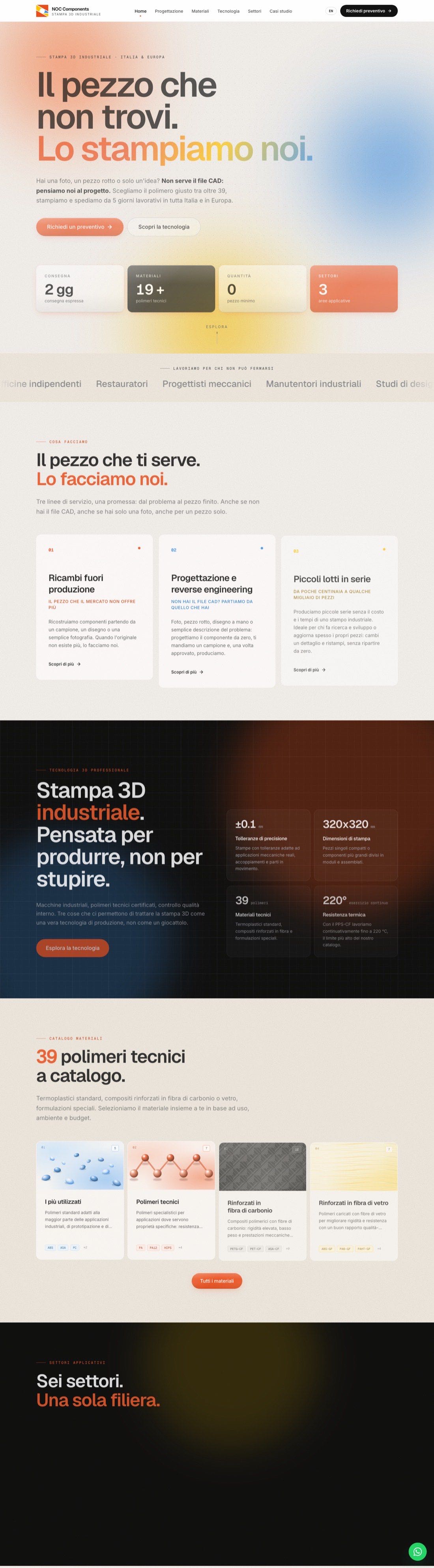 Anteprima di un sito reale realizzato da Lume