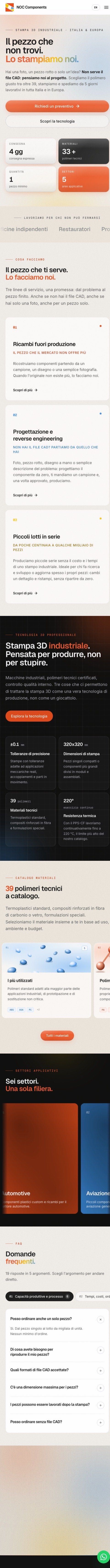 Anteprima mobile di un sito reale realizzato da Lume