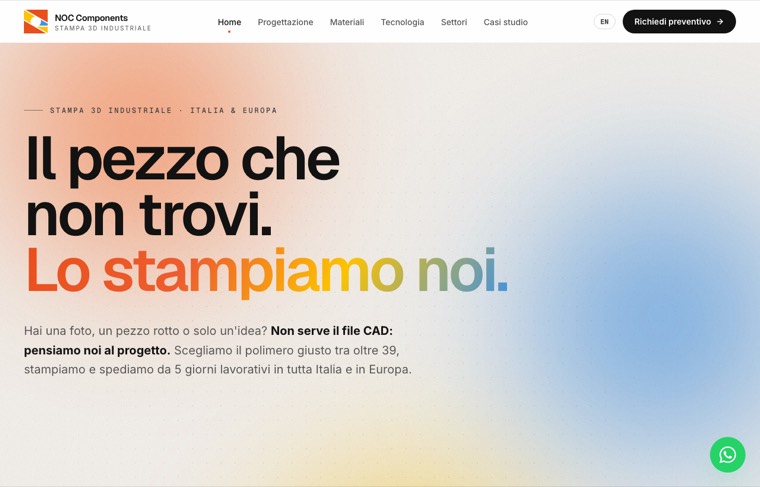 Sito realizzato per NOC Components